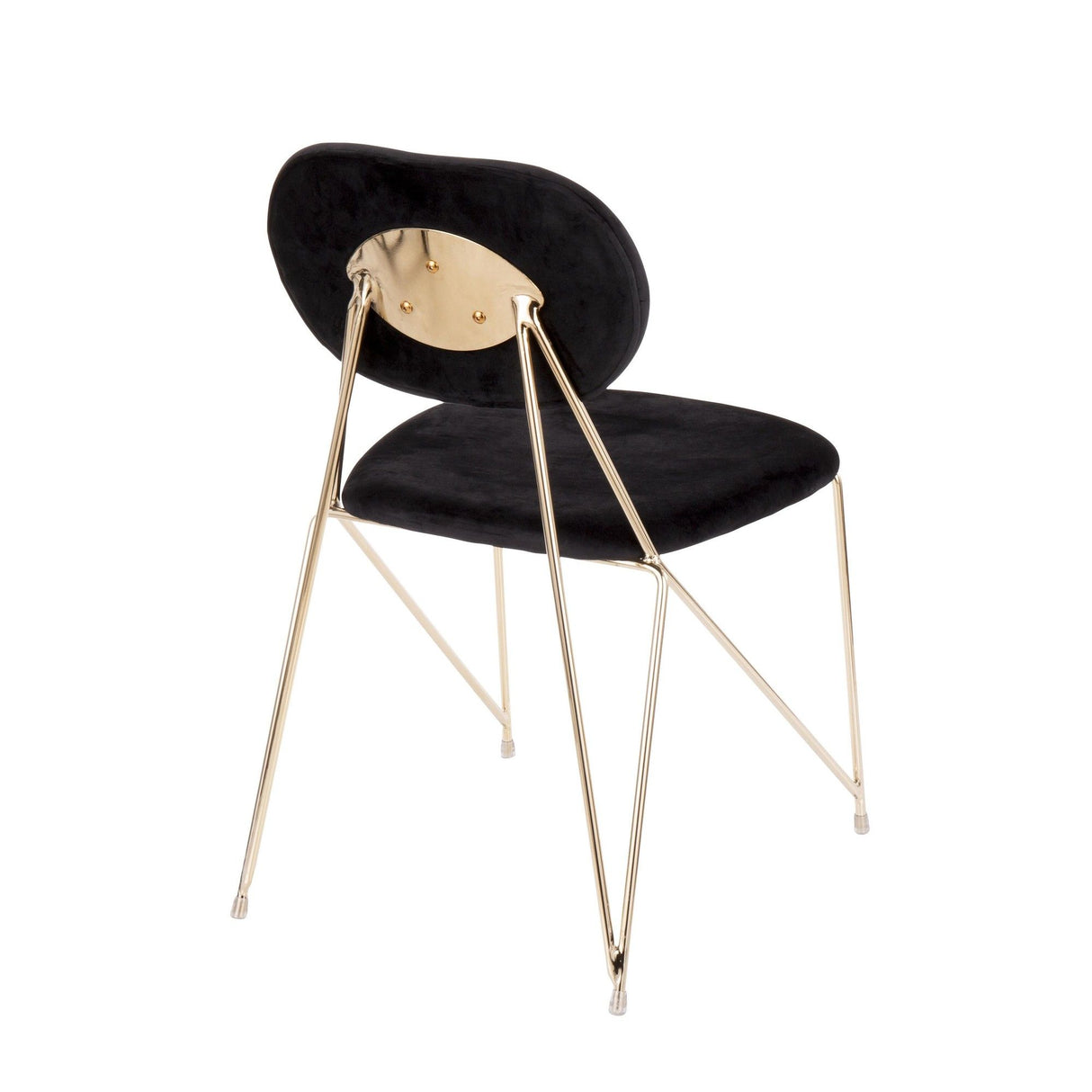 Gwen - Chair - Gold Metal With Black Velvet (Set of 2)