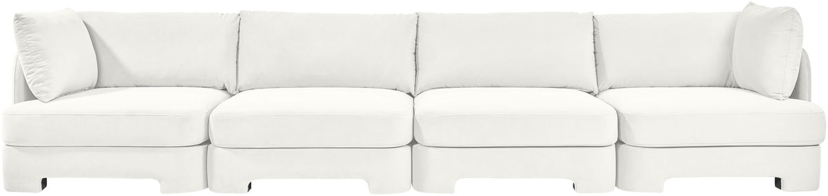 Hammond - Velvet Performance Fabric Upholstered 4 Piece Sofa