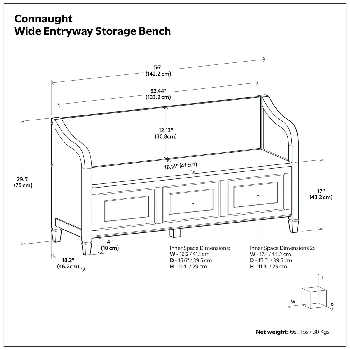 Connaught - Storage Bench