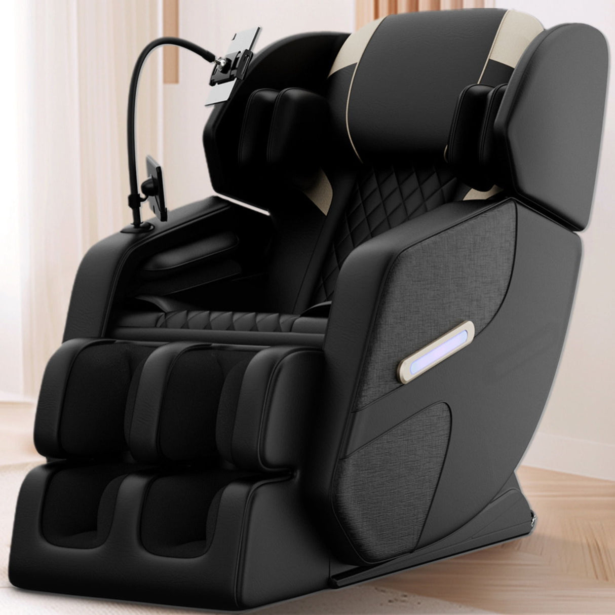 Massage Chair Recliner With Zero Gravity, Full Body Air Pressure - Black