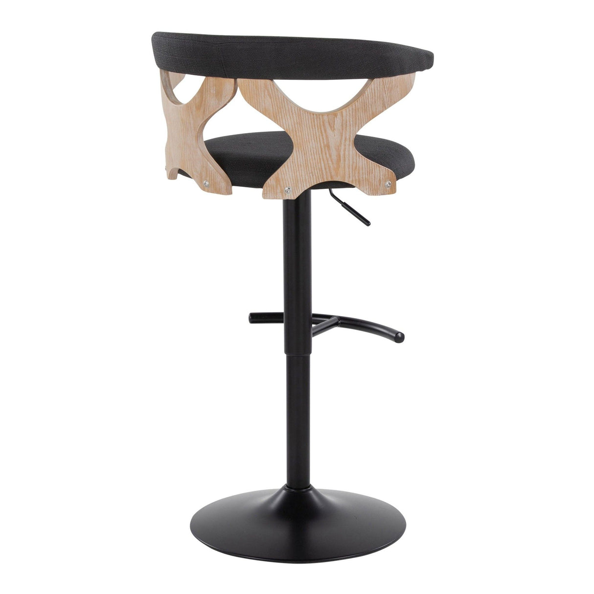 Gardenia - Adjustable Barstool (Set of 2) - Black And Charcoal