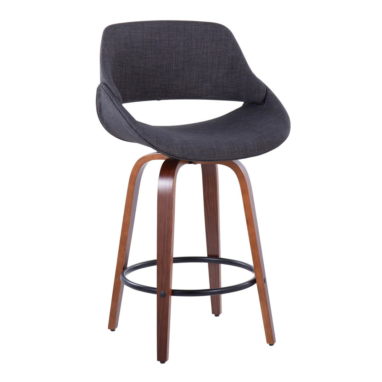 Fabrico - 26" Fixed-Height Counter Stool (Set of 2) - Walnut Frame