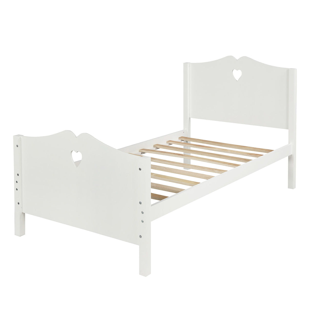 Platform Bed With Slat Support And Headboard And Footboard