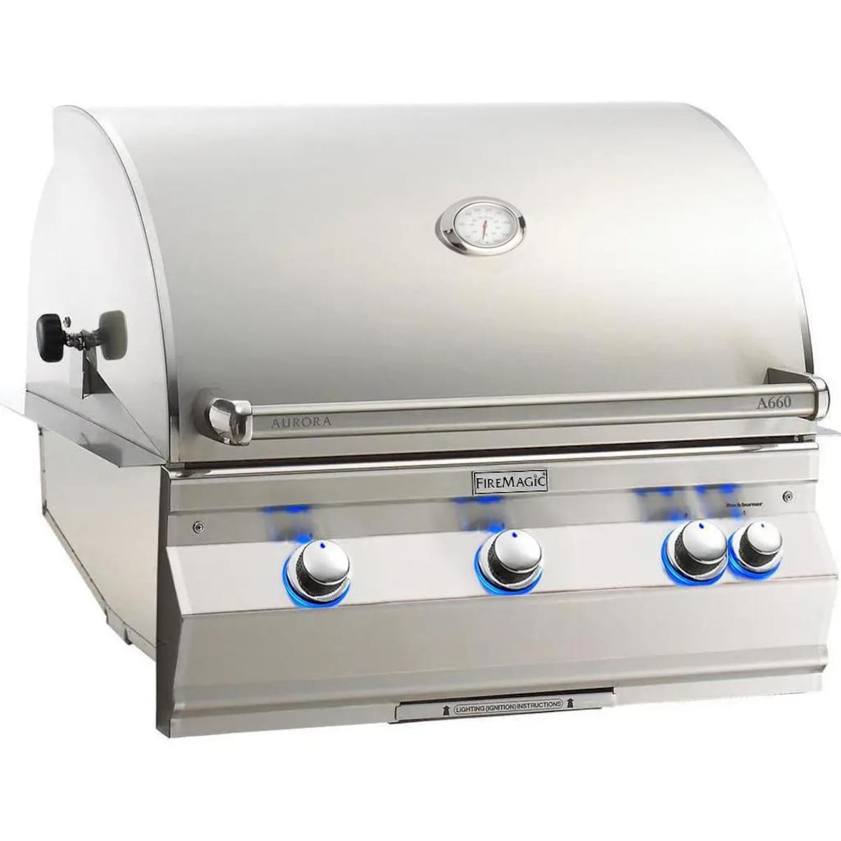 Fire Magic Aurora A660I 30-Inch Built-In Natural Gas Grill With Rotisserie And Analog Thermometer - A660I-8EAN
