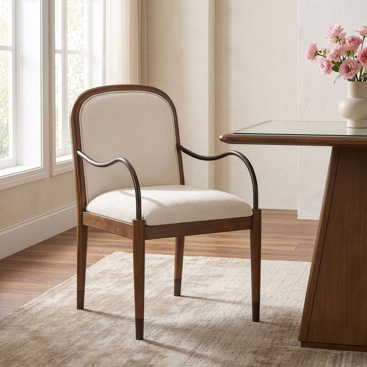 Cambria - Fabric Upholstered Dining Arm Chair