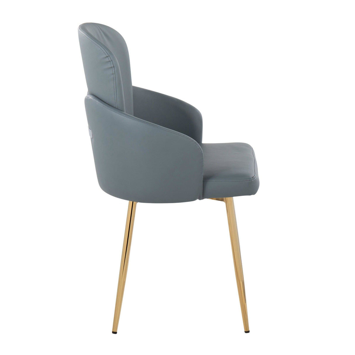 Dahlia - Contemporary Dining Chair (Set of 2) - Gold Metal Frame