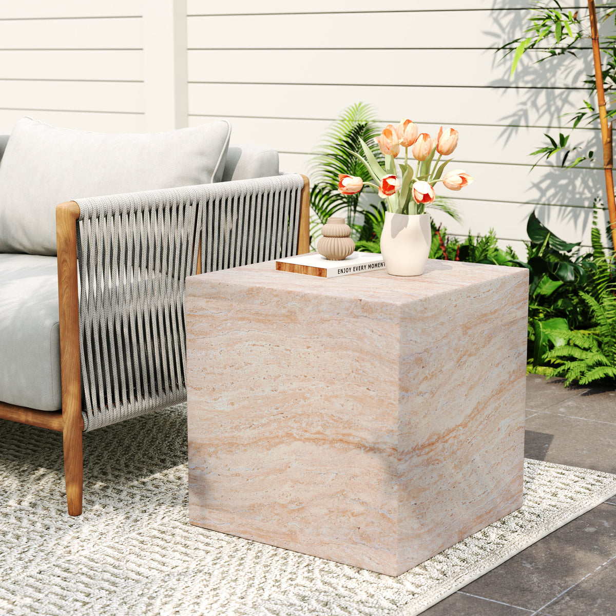 Outdoor / Indoor Square Lightweight Side Table