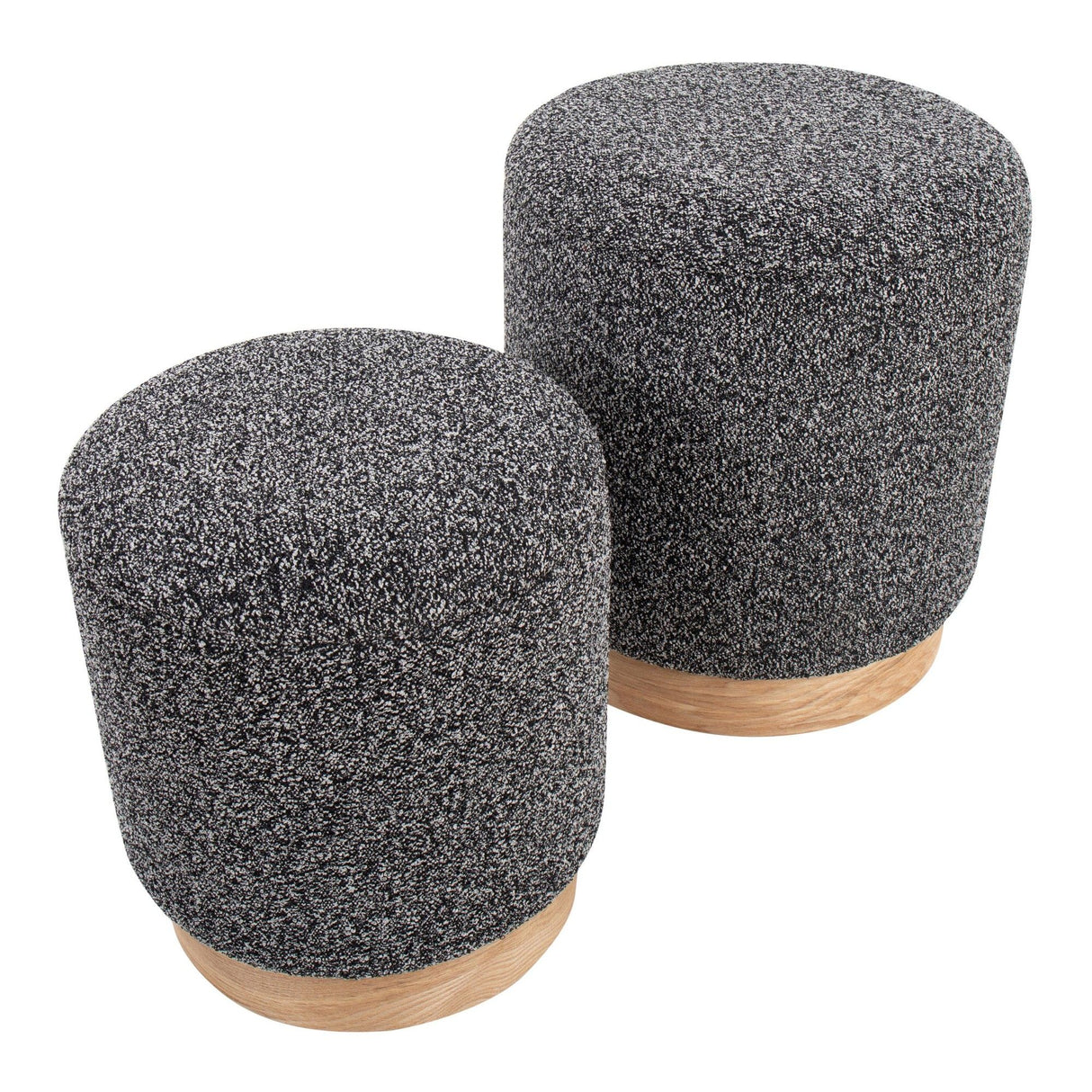 Marla - Nesting Ottoman Set - Black