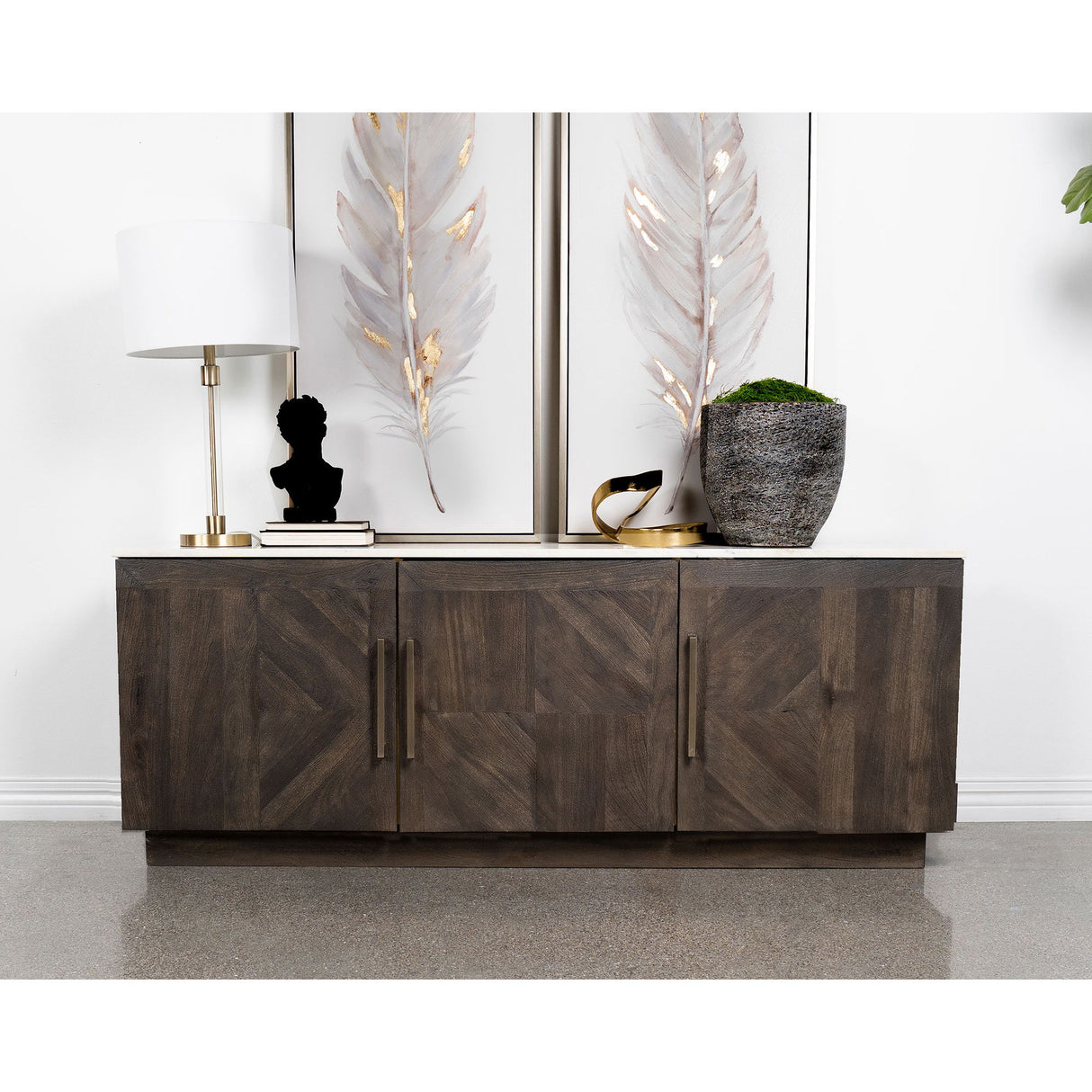 Metzger - 3 Door Sideboard Buffet - Gray