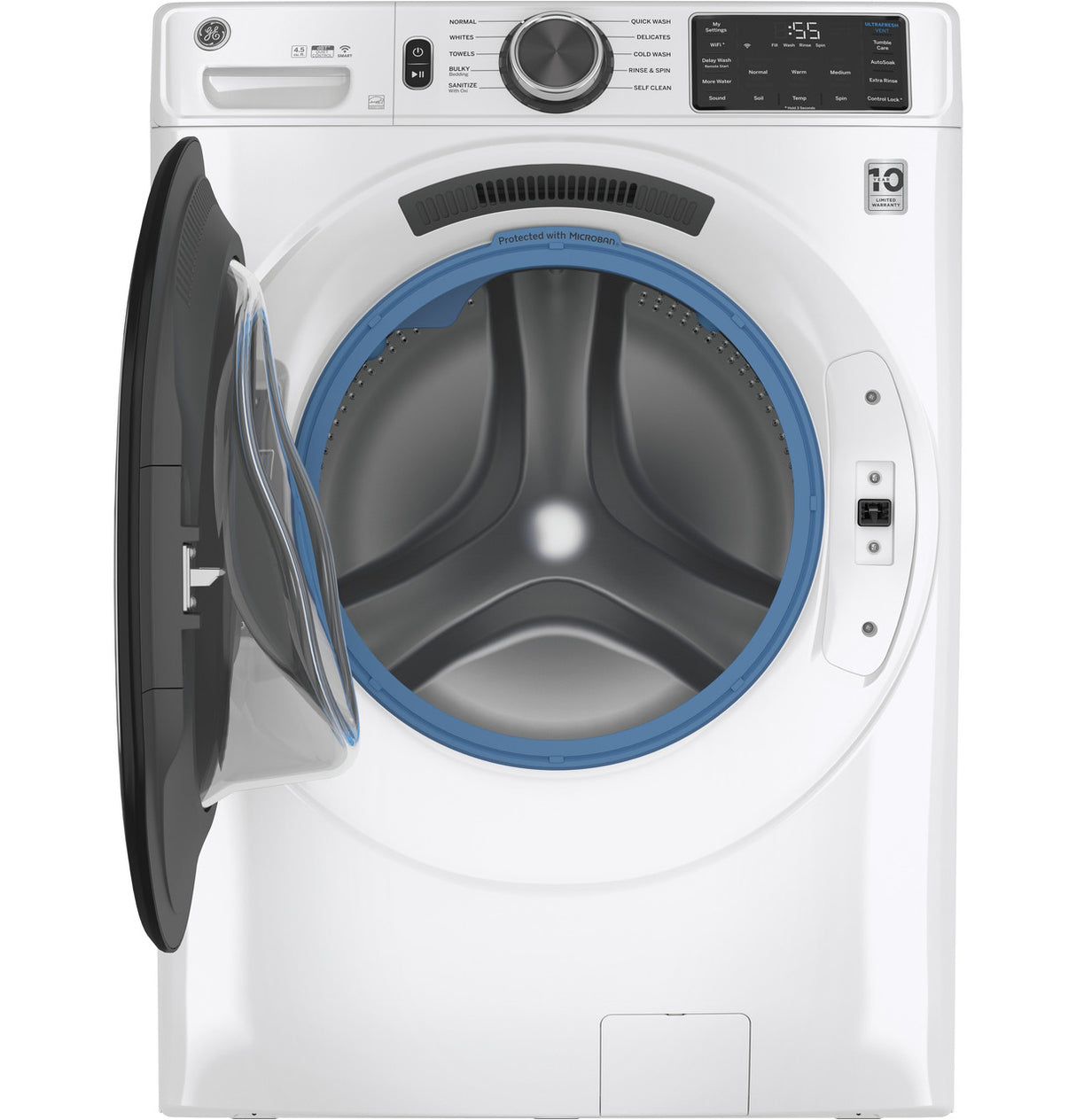 GE GFW510SCNWW Sanitize with Oxi cycle