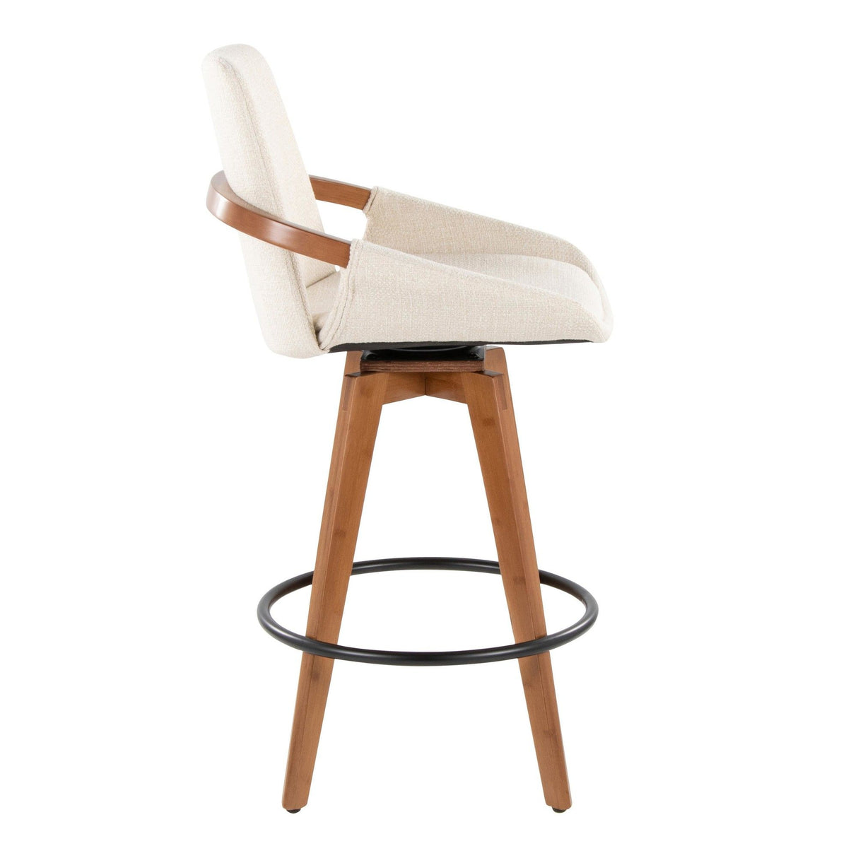 Cosmo - Fixed-Height Counter Stool - Walnut Bamboo Base