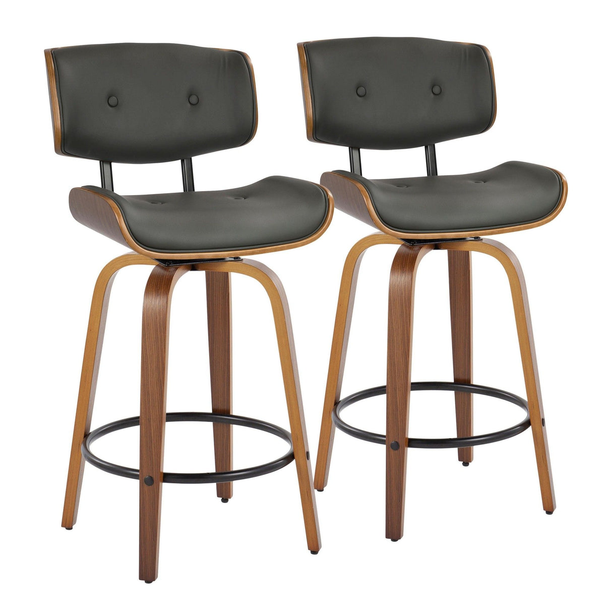 Lombardi - 26" Fixed-Height Counter Stool (Set of 2) - Black