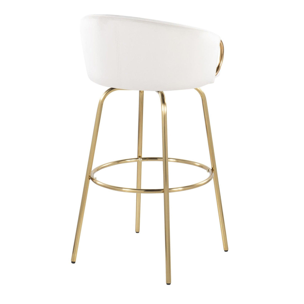 Claire - 30" Fixed-Height Barstool (Set of 2) - Gold Base