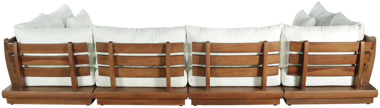 Mirella - 6 Piece Water Resistant Fabric Upholstered Outdoor Patio Modular Sectional