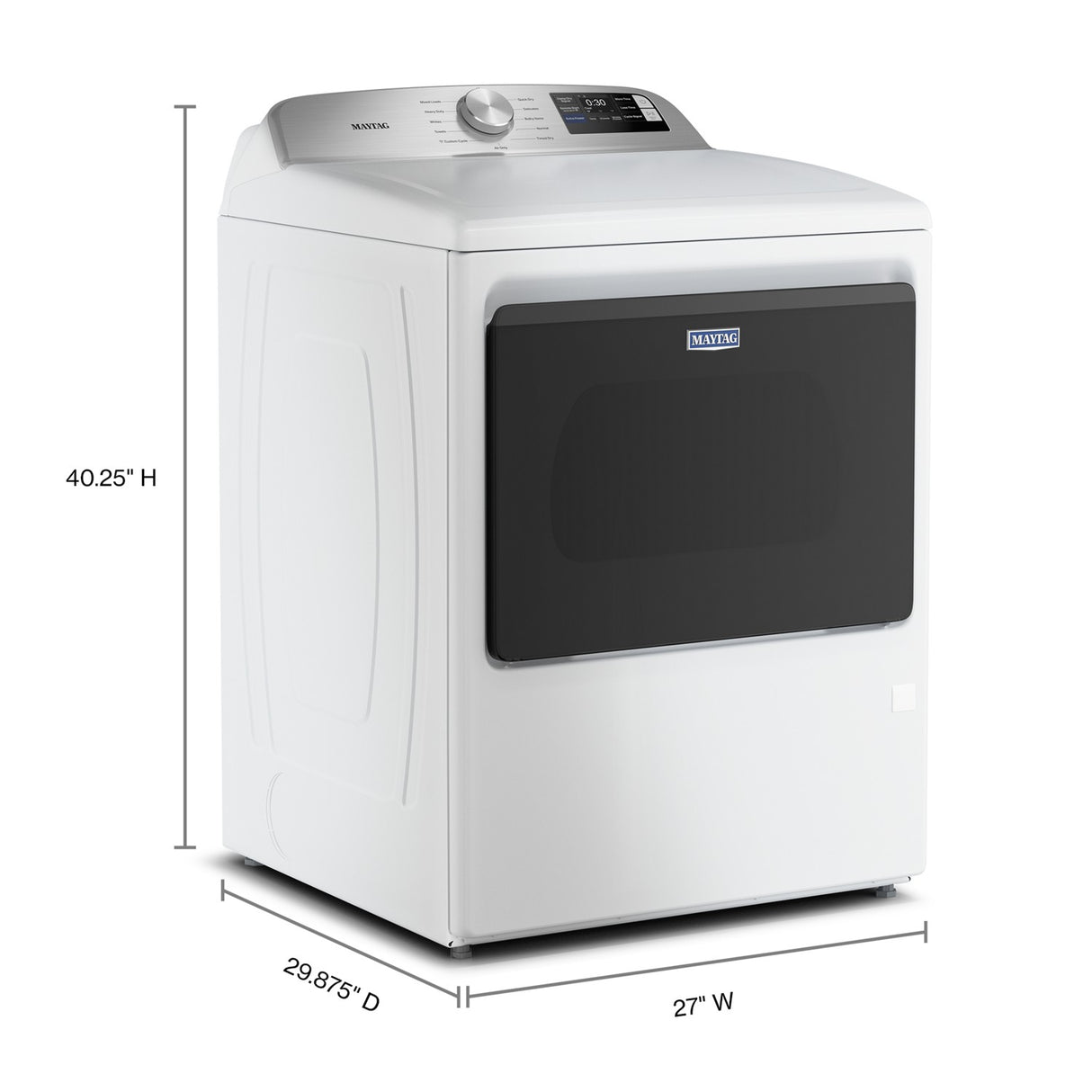 Maytag MED6205RW dimension guide