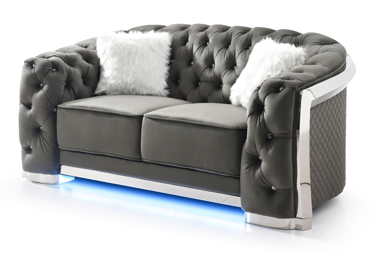 Loveseat With Flared Arms