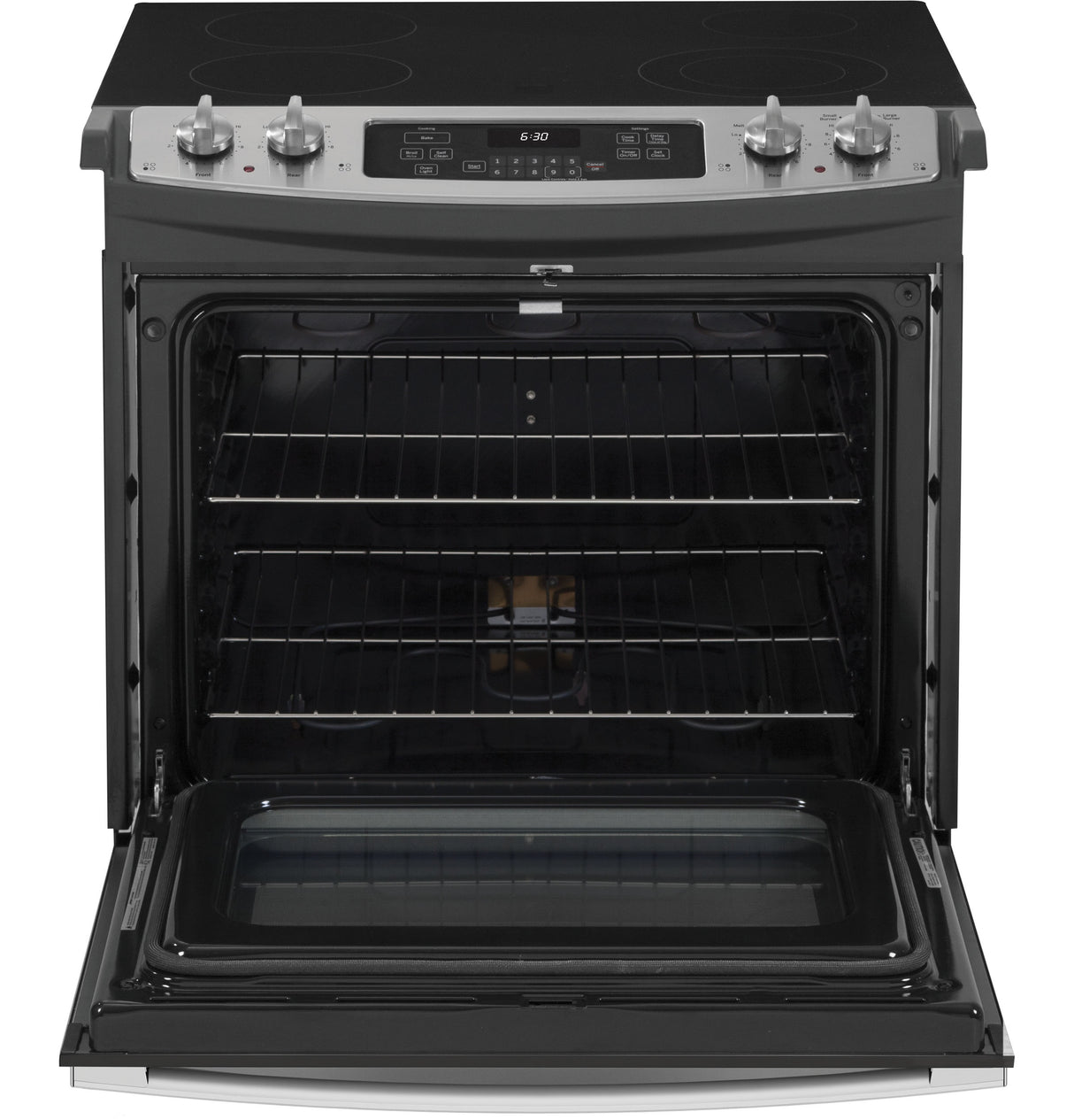 GE JD630STSS - 30 in. 4.4 cu. ft. Drop-In Electric Range with Smoothtop Burners - Stainless Steel