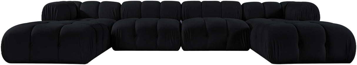 Orin - Velvet 6 Piece Modular Double Chaise Sectional