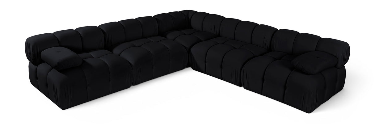 Orin - Velvet Fabric 5 Piece Modular Sectional