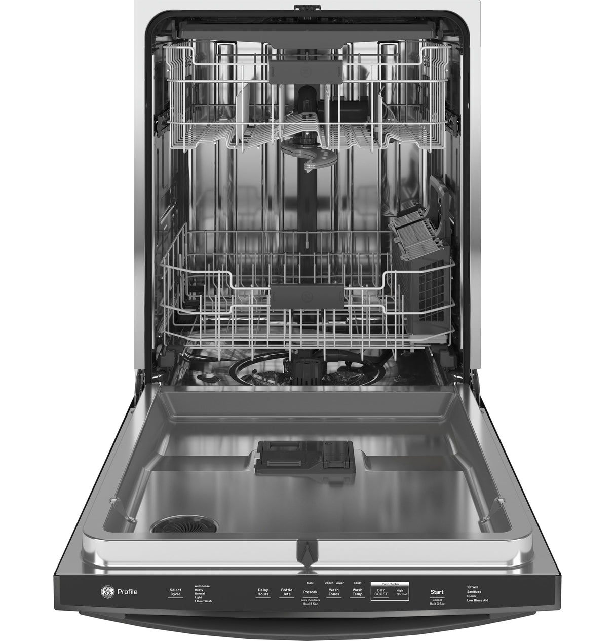 GE Profile(TM) ENERGY STAR(R) Fingerprint Resistant Top Control with Stainless Steel Interior Dishwasher with Sanitize Cycle & Twin Turbo Dry Boost - (PDT785SYNFS)