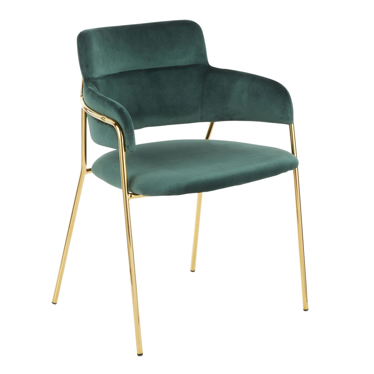 Napoli - Contemporary Chair (Set of 2) - Gold Metal