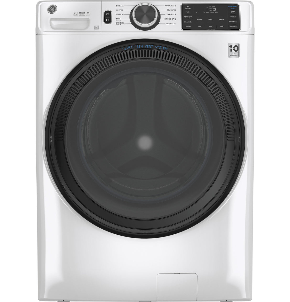 GE GFW510SCNWW 4.5 cu. ft. front load washer in white