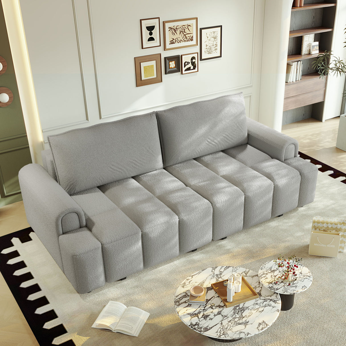 4 Seater Modern Couch With Seats Storage