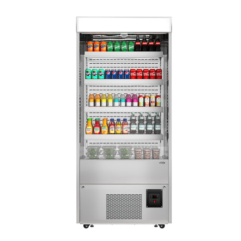 35.3 in. Open-Air Merchandiser Grab and Go Refrigerator, 18 cu. ft. in Stainless Steel (KM-CDA-18C-SS)