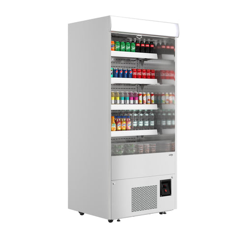 35.3 in. Open-Air Merchandiser Grab and Go Refrigerator, 18 cu. ft. in Stainless Steel (KM-CDA-18C-SS)