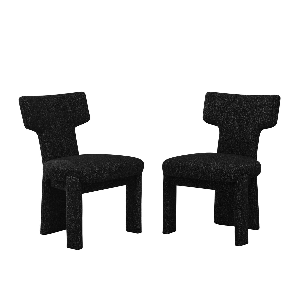 Armless Curved Back Accent Chairs