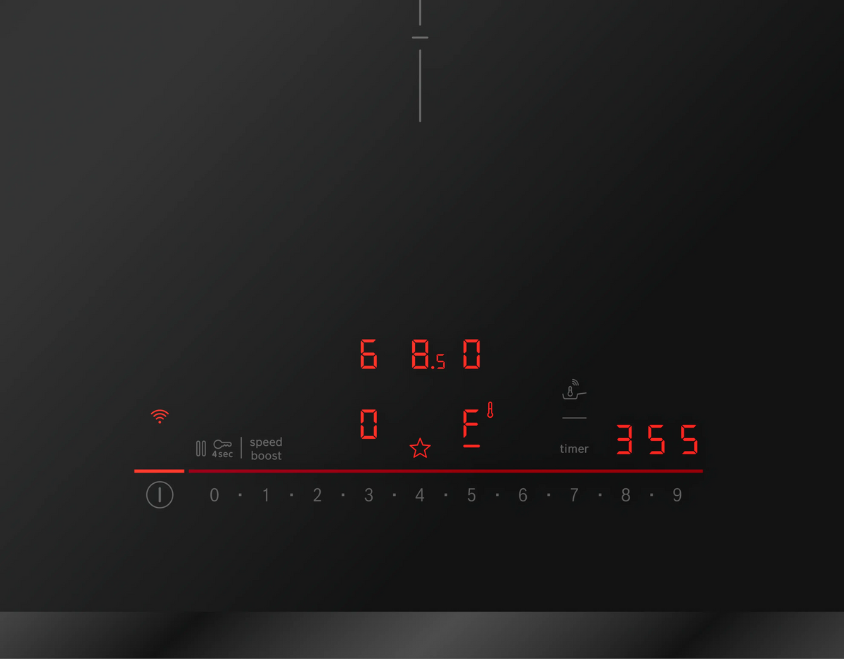 Bosch NIT8661UC induction cooktop display detail