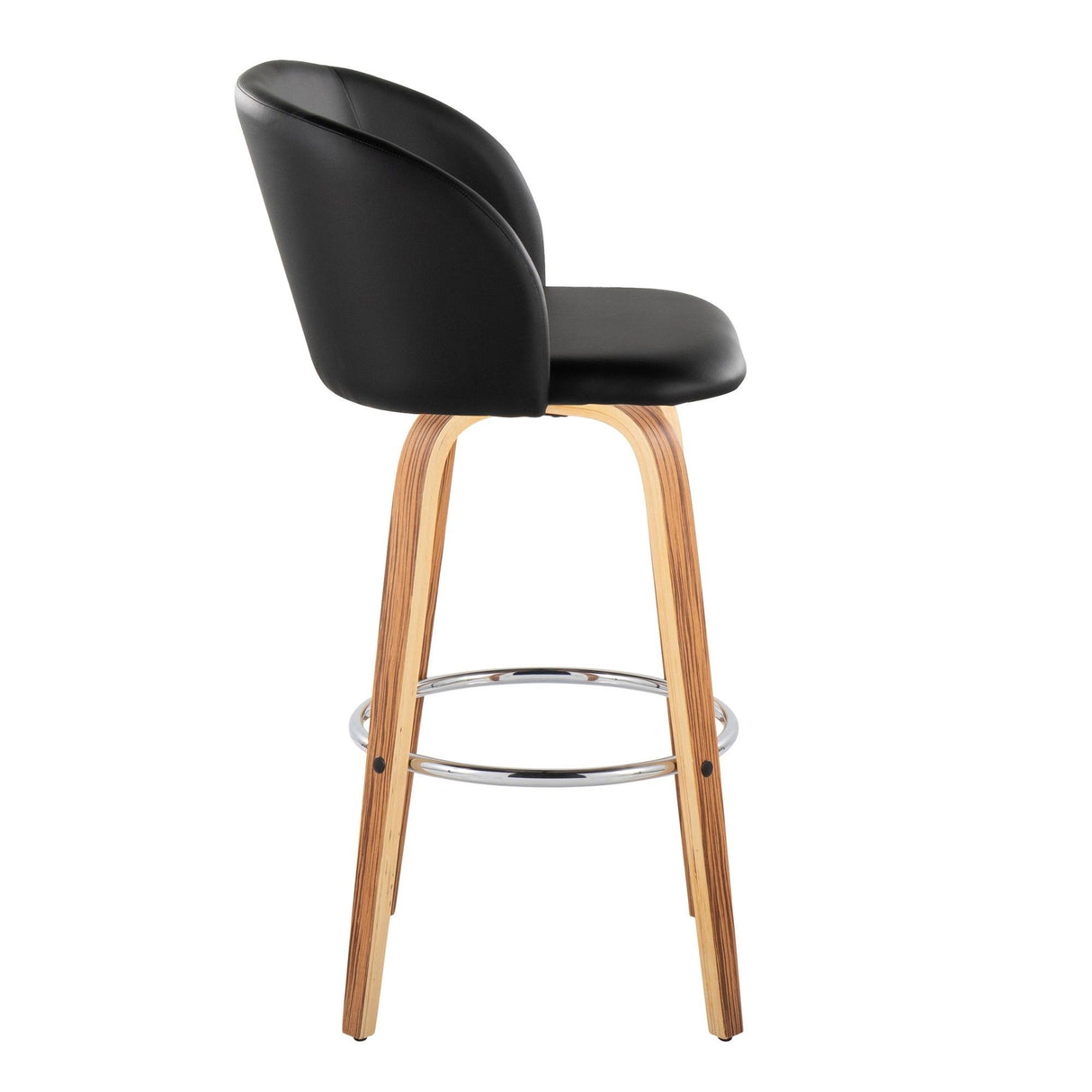 Fran - Fixed-Height Barstool (Set of 2) - Zebra Wood