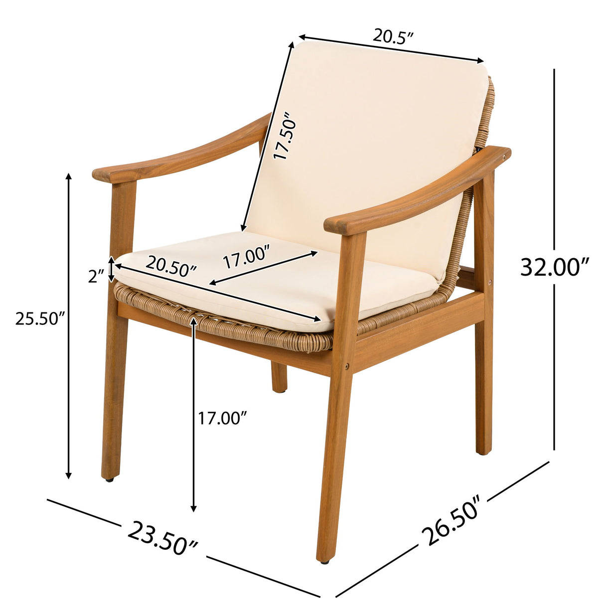 Outdoor Dining Chairs (Set of 2)