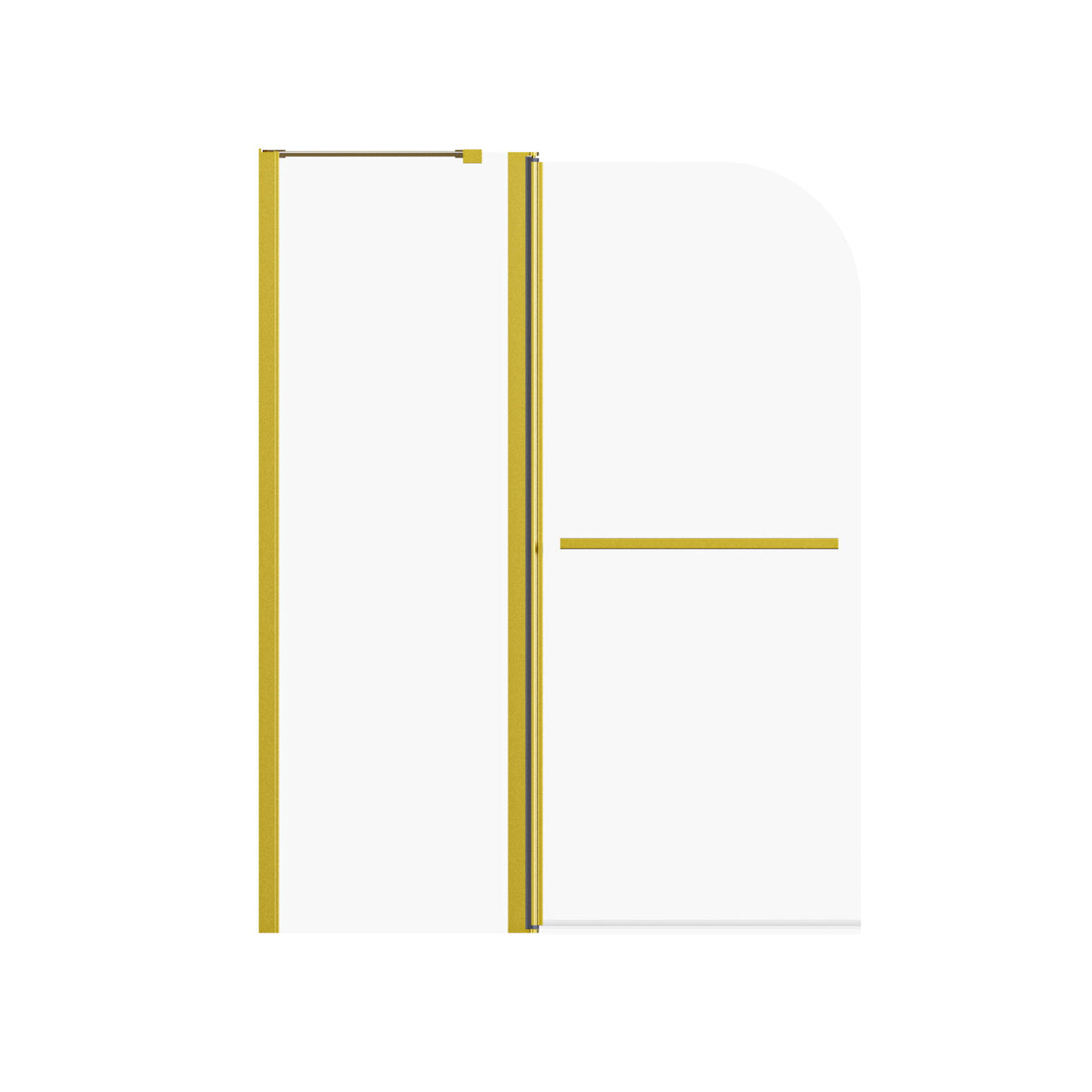 Frameless Folding Shower Doors For Bathtub With Pivot Tub Glass Door, 1 / 4" Tempered Glass