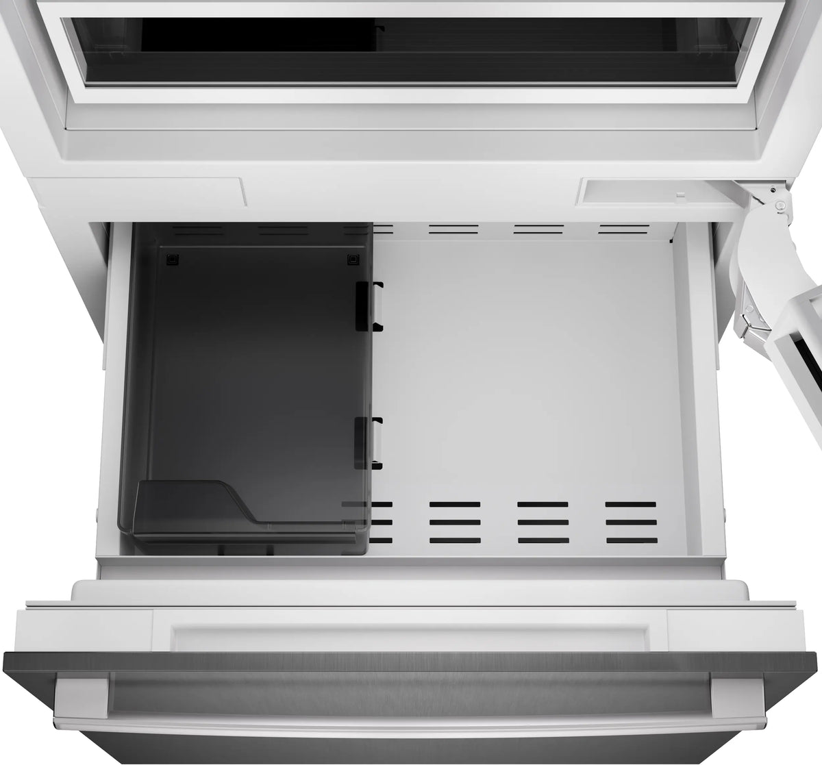 Bosch B30BB130SS freezer ice maker close-up
