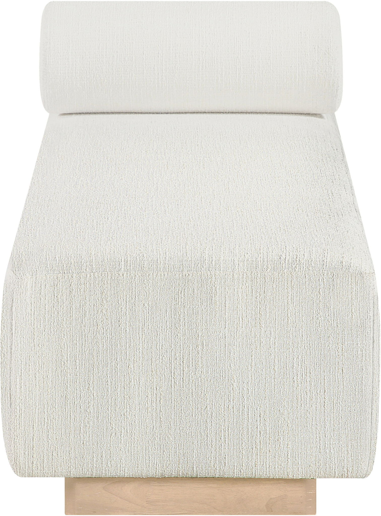 Zephyr - Linen Textured Fabric Upholstered Chaise - Painted Natural Base