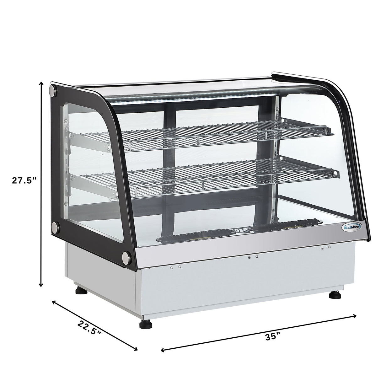 34.5 in. Drop-In Countertop Display Refrigerator in Black (DICDC-160-BK)