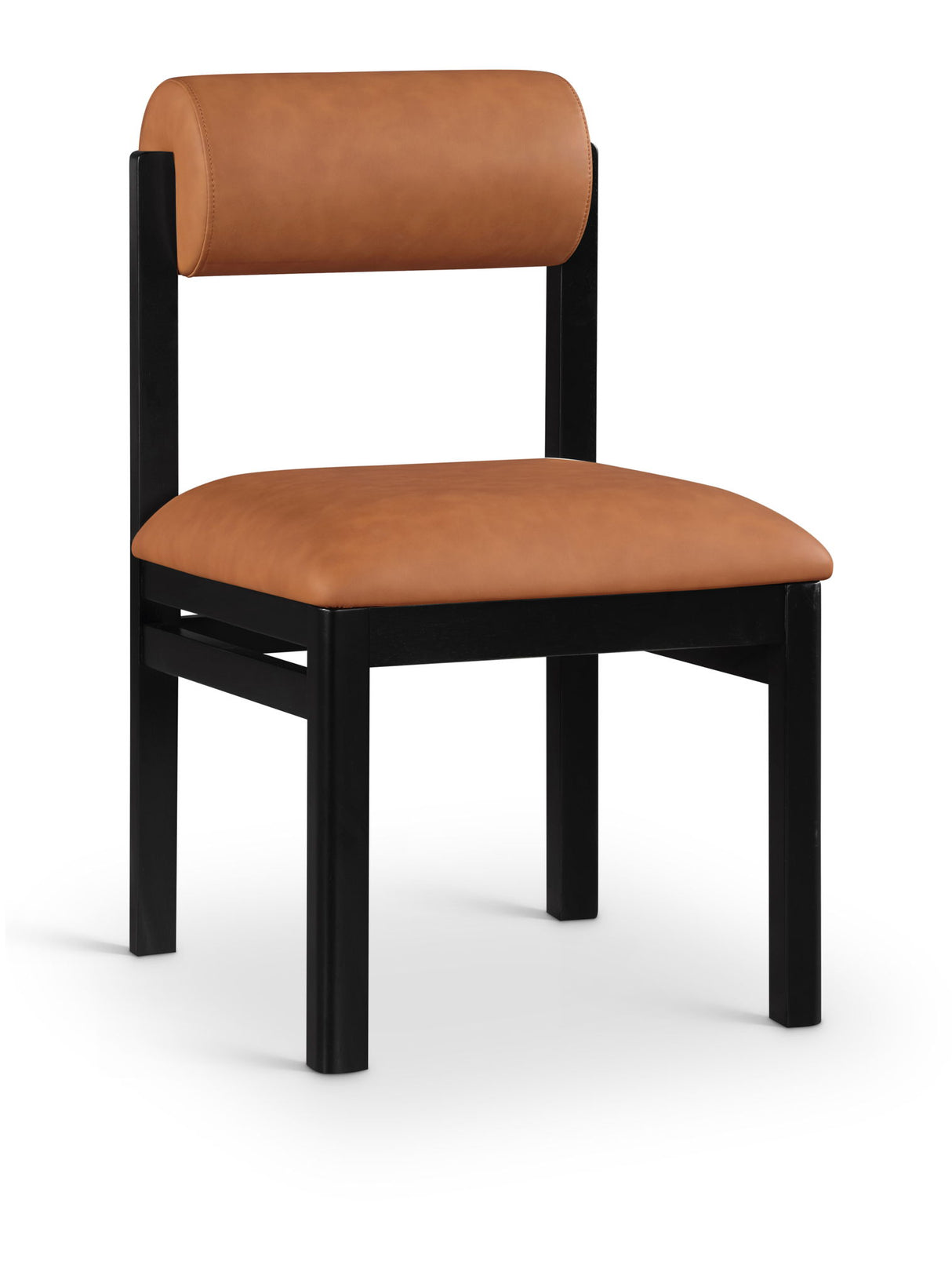 Roundhill - Faux Leather Dining Chair (Set of 2) - Black Frame