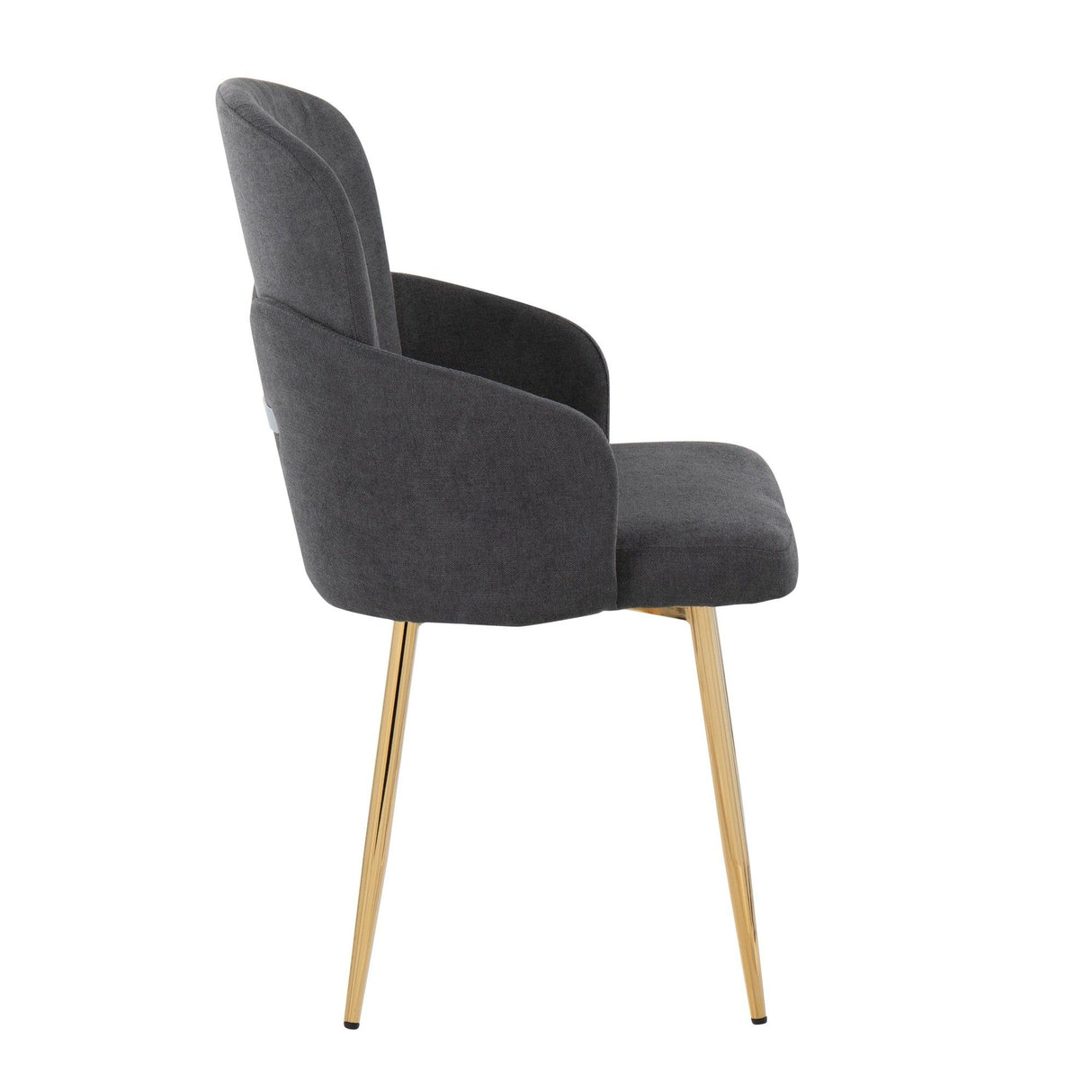 Dahlia - Contemporary Dining Chair (Set of 2) - Gold Metal Frame