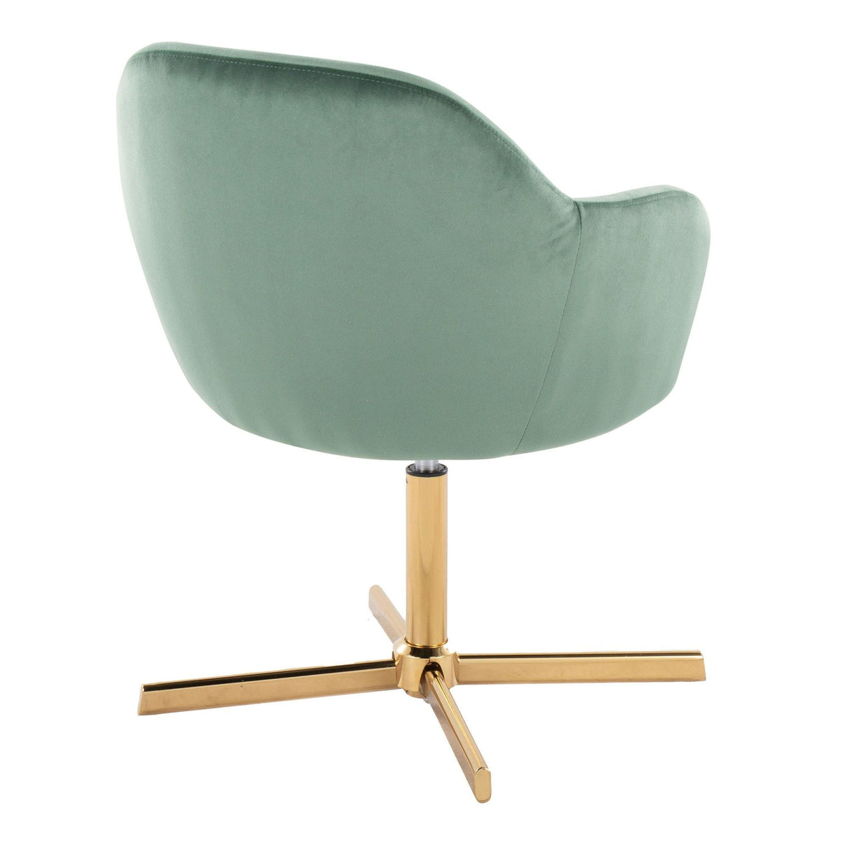 Buena - Swivel Accent Chair - Chrome Gold Metal Base