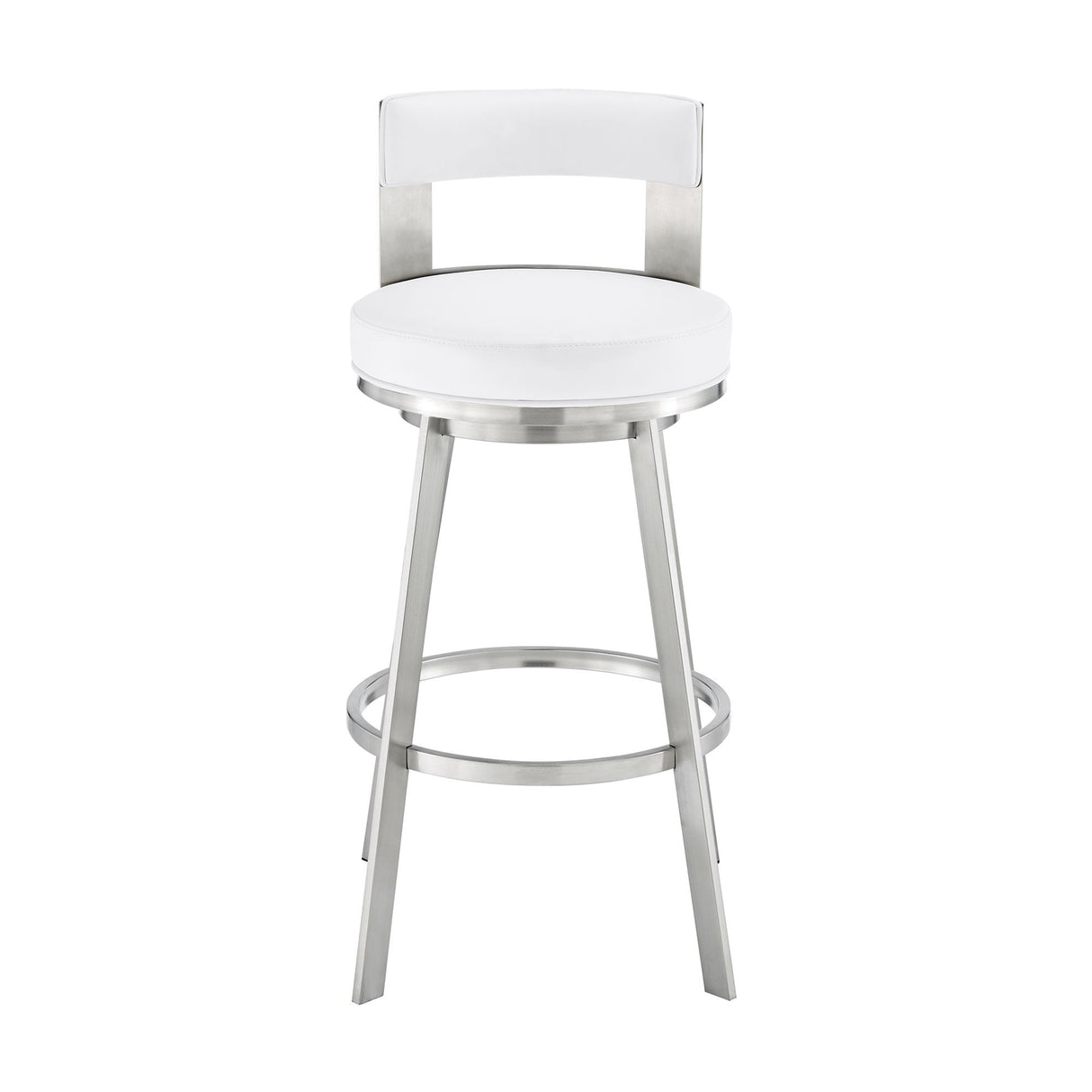 Flynn - Swivel Bar Stool - Brushed Steel