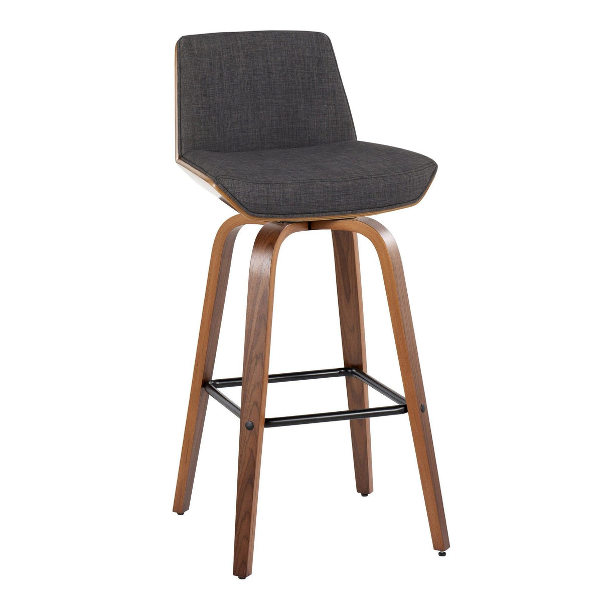 Corazza - 30" Fixed-Height Barstool (Set of 2) - Dark Gray