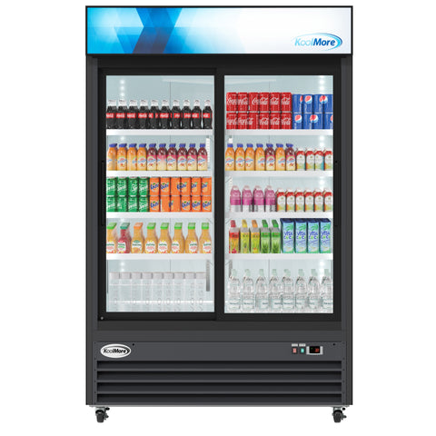 53 in. Two-Door Merchandiser Refrigerator - 45 Cu Ft. MDR-2D-GSLD.