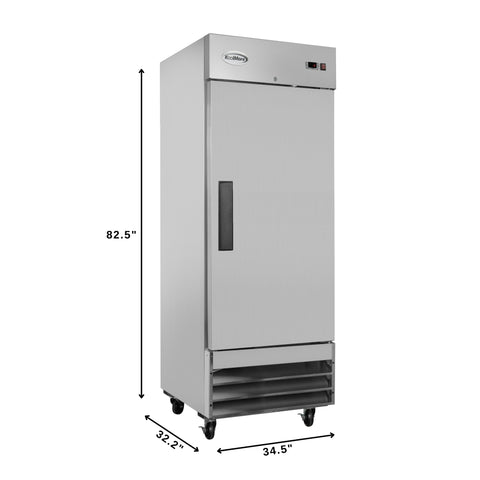 29 in. One-Door Reach-In Freezer 23 cu ft. RIF-1D-SS.