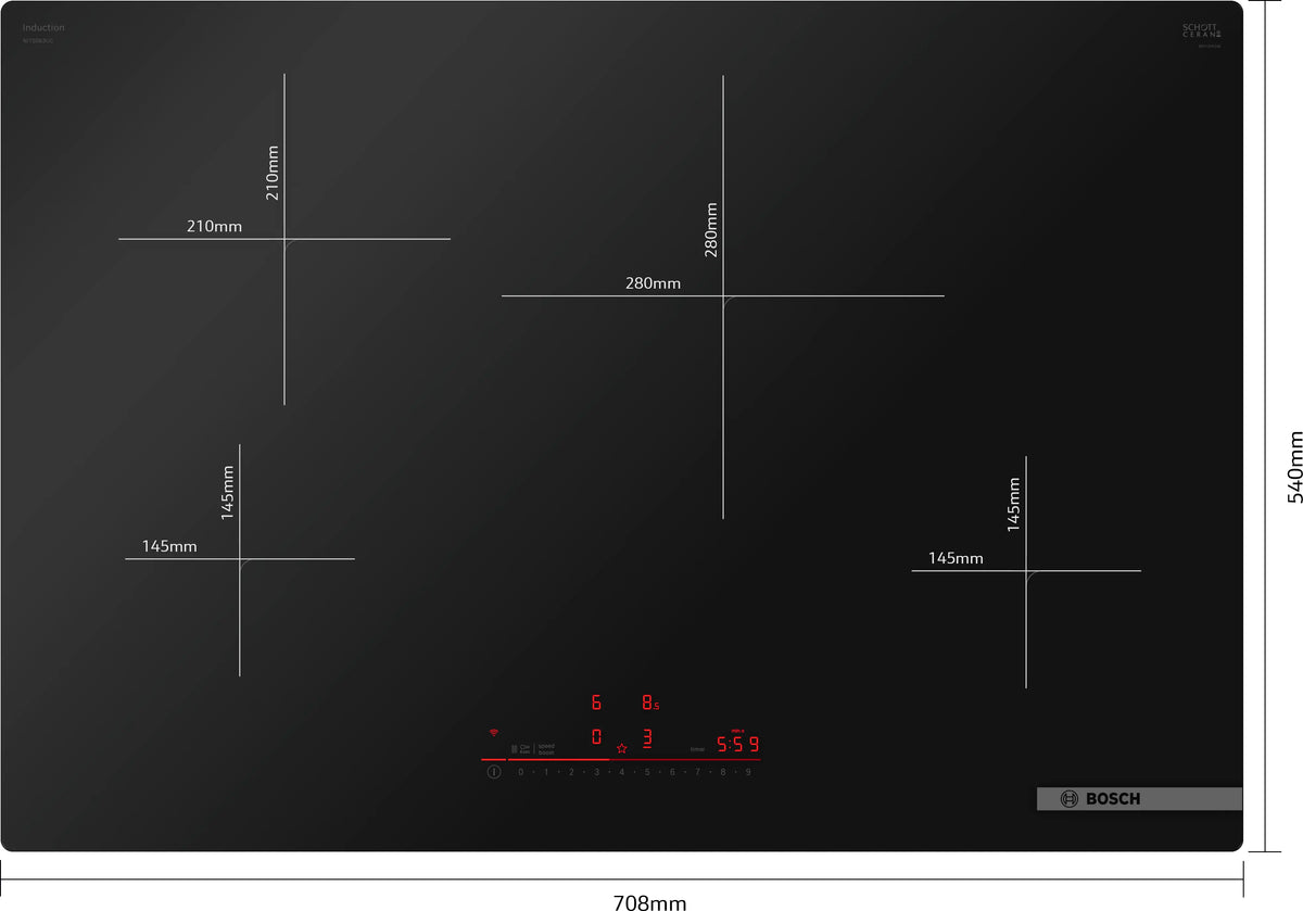 Bosch NIT5063UC induction cooktop Home Connect app