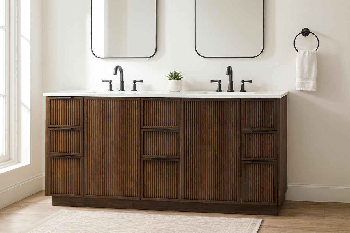 Willard - Engineered Stone And Solid Wood Bathroom Vanity