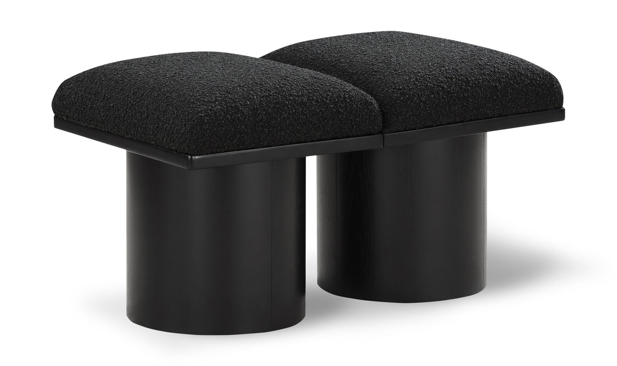 Pavilion - 2 Piece Modular Bench With Black Base