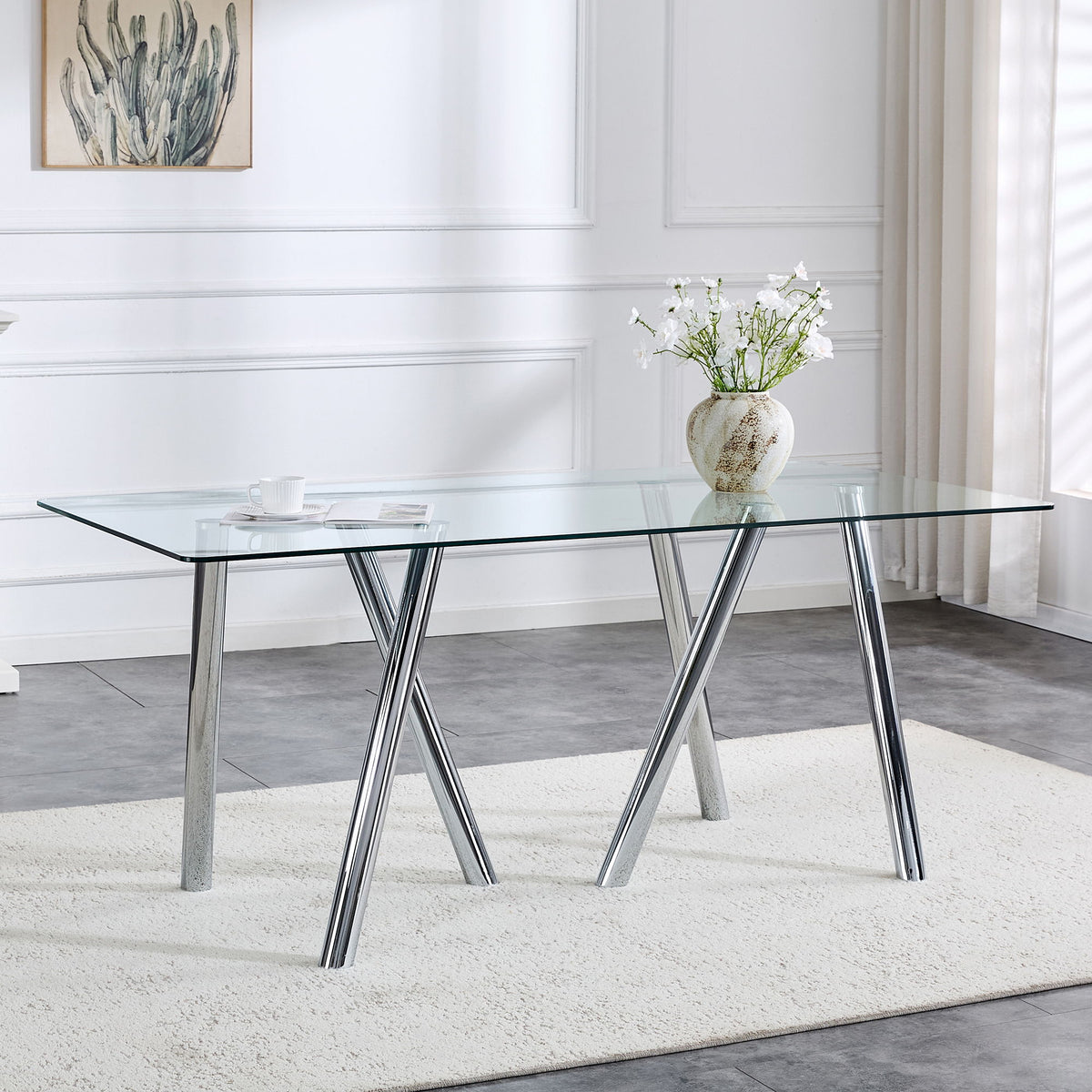 Dining Table With Transparent Surface