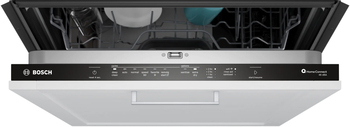 Bosch SHV53EM3N top control panel detail