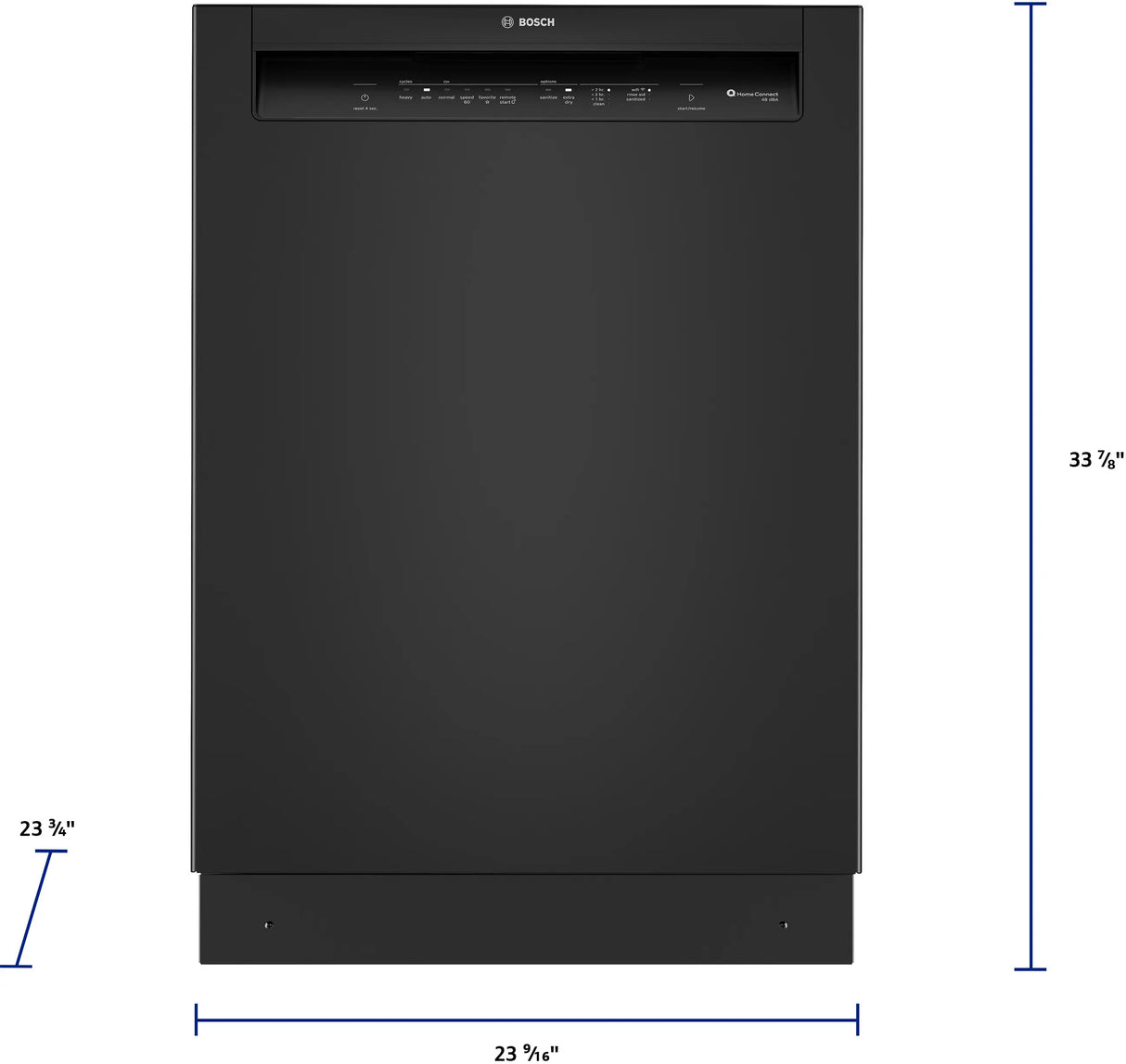 Bosch SHE43DM6N dimensions diagram